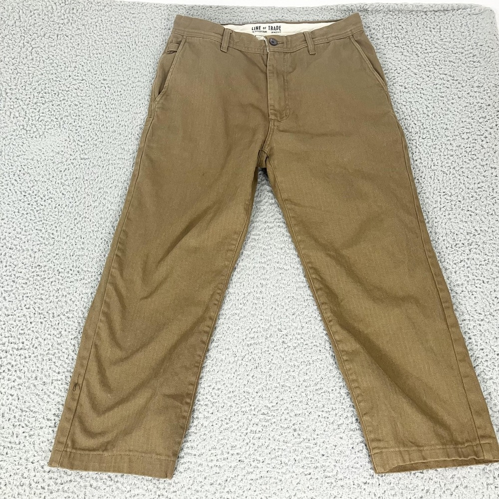 Line Of Trade Pants Mens 32x24 Brown Officer‎ Chino Regular Canvas